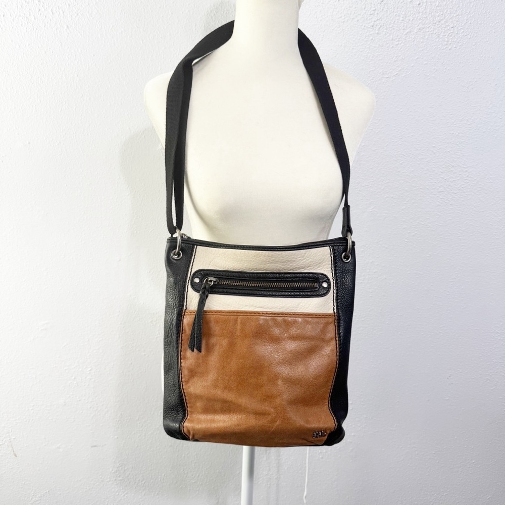 The Sak Laur Black and Brown Crossbody Bag